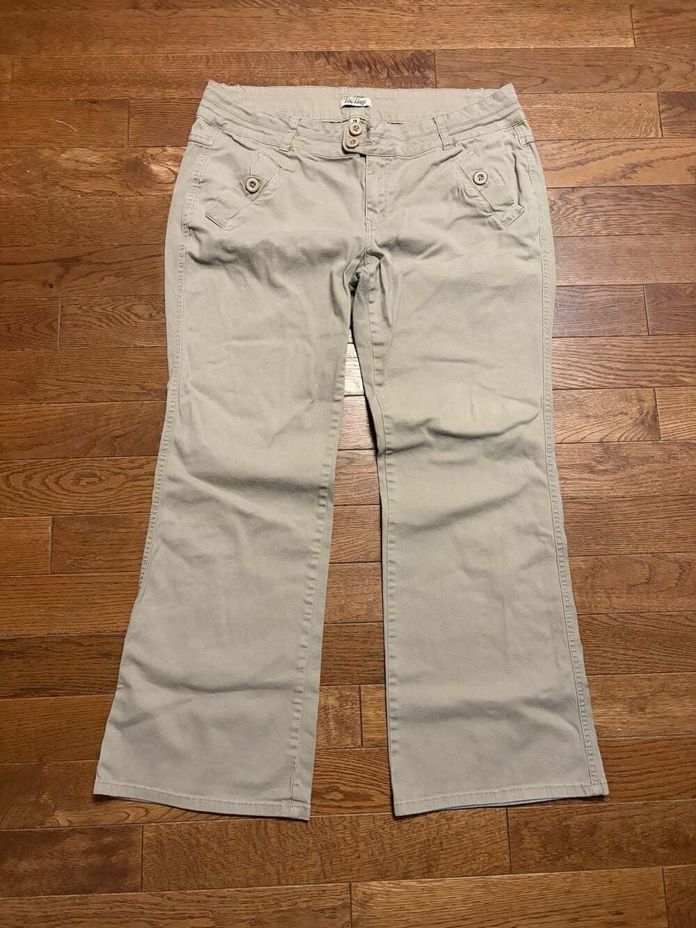 Be Bop Women's Khaki Flare Pants Size 18